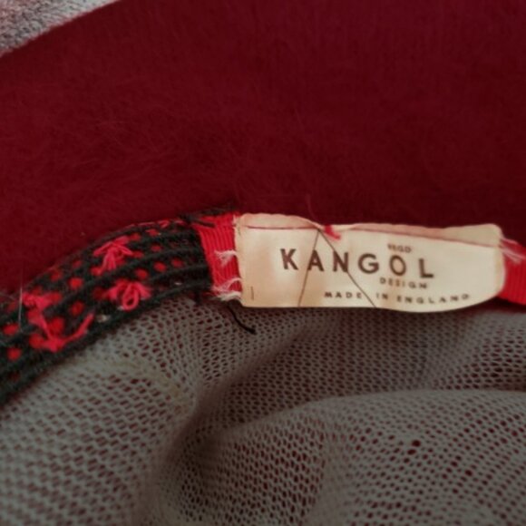 Red Kangol Hat Bucket Hat Cloche Angora Wool Vintage 1960s 60s Made in England - Picture 5 of 7